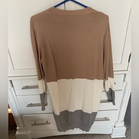 Long Color blocked Cardigan/Duster - Picture 3 of 3